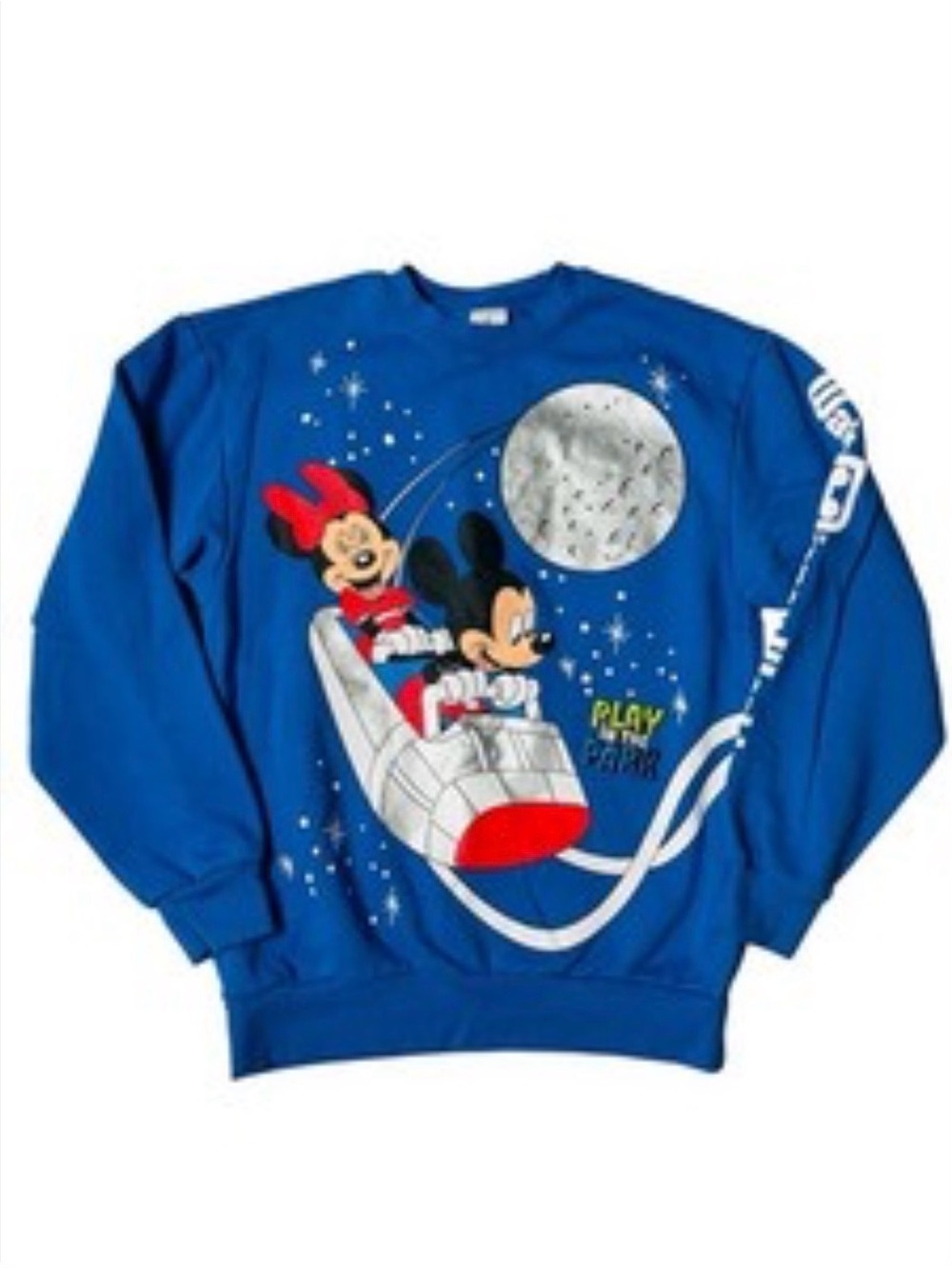 WDW Kids' Blue Mickey & Minnie Play in the Park Sweatshirt- Space Mountain